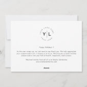 Red White Elegant Modern Joy Corporate Logo シーズンカード (裏面)