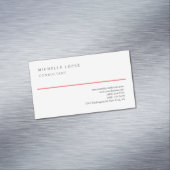 Red White Elegant Plain Professional  マグネット名刺 (インサイチュ)