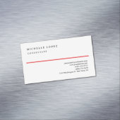 Red White Elegant Plain Professional Modern マグネット名刺 (インサイチュ)