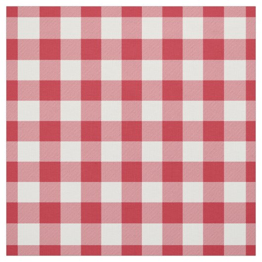 Red & White Gingham Plaid ファブリック (見本)