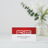 Red White Gray Monogram Manager名刺 名刺 (スタンド正面)