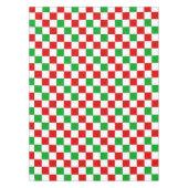 Red White Green Checkered Pattern Design  テーブルクロス (正面)