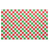 Red White Green Checkered Pattern Design  ファブリック (ファットクウォーター)