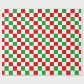 Red White Green Checkered Pattern Design  ラッピングペーパー (フラット)