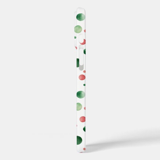 Red White Green Dots Christmas Case-Mate iPhoneケース (裏面 / 左)