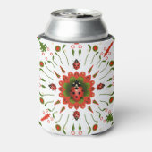 Red, white, & green ladybug design 缶クーラー (缶裏面)