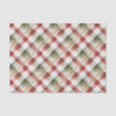 Red White Green Plaid Stripes Christmas 薄葉紙 (正面)