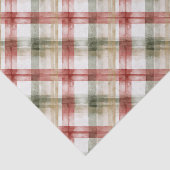 Red White Green Plaid Stripes Christmas 薄葉紙 (詳細)