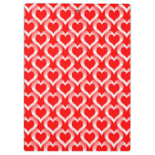 Red White Hearts Pattern クリップボード (裏面)