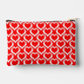 Red White Hearts Pattern Small アクセサリーポーチ (裏面)