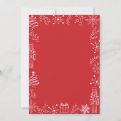 Red & White Holiday Invitation | Modern Glam 招待状 (裏面)