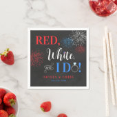 Red White & I Do 4th of July Napkins スタンダードカクテルナプキン (インサイチュ)