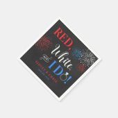 Red White & I Do 4th of July Napkins スタンダードカクテルナプキン (角)
