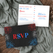Red White & I Do 4th of July Wedding Invitation 招待状