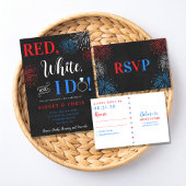 Red White & I Do 4th of July Wedding RSV 出欠カード