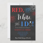 Red White & I Do 7月4日 ウェディングインビテーション 招待状 (正面)