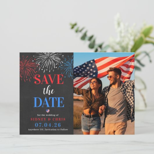 Red White & I Do Save the Date 招待状 (スタンド正面)
