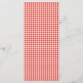 Red & White Italian Food Bridal Shower Flat Menu メニュー (裏面)