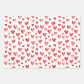 Red White Kiss Lips Flirty Love XO Valentine's day ラッピングペーパーシート (正面3)