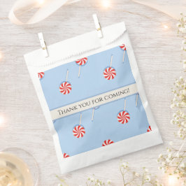 Red & White Lollipop Pattern Favor Bags フェイバーバッグ