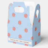 Red & White Lollipop Pattern Favor Box フェイバーボックス (オープン)