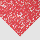Red White Love Typography Valentine's Day 薄葉紙 (詳細)