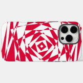 Red & White Optical Illusion – Bold 3D Geometric Case-Mate iPhoneケース (裏面 (横))
