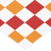 Red White Orange Checkered Pattern Design  テーブルクロス (アングル)