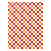 Red White Orange Checkered Pattern Design  テーブルクロス (正面)