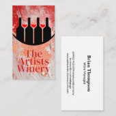 Red White Paint | Wine Bottles Logo 名刺 (正面/裏面)