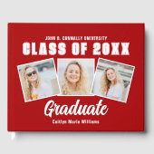 Red White Photo Class of 2026 Graduation ゲストブック (正面)