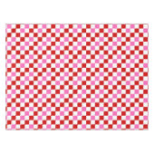 Red White Pink Checkered Pattern Design  テーブルクロス (正面(横))