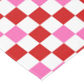 Red White Pink Checkered Pattern Design  テーブルクロス (アングル)