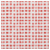 Red White Plaid Stripes  ファブリック (クローズアップ)