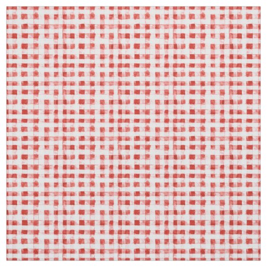 Red White Plaid Stripes  ファブリック (見本)