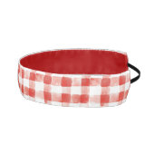 Red White Plaid Stripes Birthday アスレチックヘッドバンド (右)