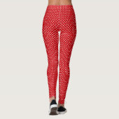 Red & White Polka Dot Active Leggings レギンス (裏面)