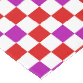 Red White Purple Checkered Pattern Design  テーブルクロス (アングル)