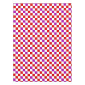 Red White Purple Checkered Pattern Design  テーブルクロス (正面)