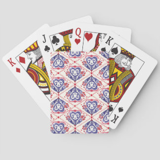 Red White Queen Of Hearts Linocut Playing Cards トランプ