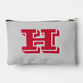 Red & White School Pride Color Style Monogram アクセサリーポーチ (裏面)