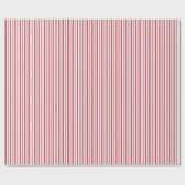 Red White Silver Stripe Wrapping Paper ラッピングペーパー (フラット)