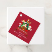 Red & White Simple Merry Christmas フェイバータグ (インサイチュ)