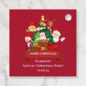 Red & White Simple Merry Christmas フェイバータグ (裏面)