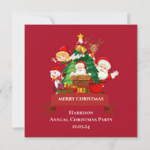 Red & White Simple Merry Christmas