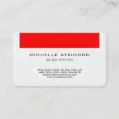 Red White Social Media Blog Writerインターネットくもの巣 名刺 (正面)