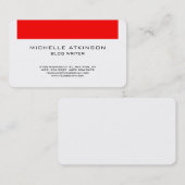 Red White Social Media Blog Writerインターネットくもの巣 名刺 (正面/裏面)