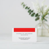 Red White Social Media Blog Writerインターネットくもの巣 名刺 (スタンド正面)