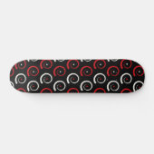 Red & White Spiral Pattern スケートボード (横)