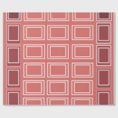 Red White Square Rectangle Geometric ラッピングペーパー (フラット)